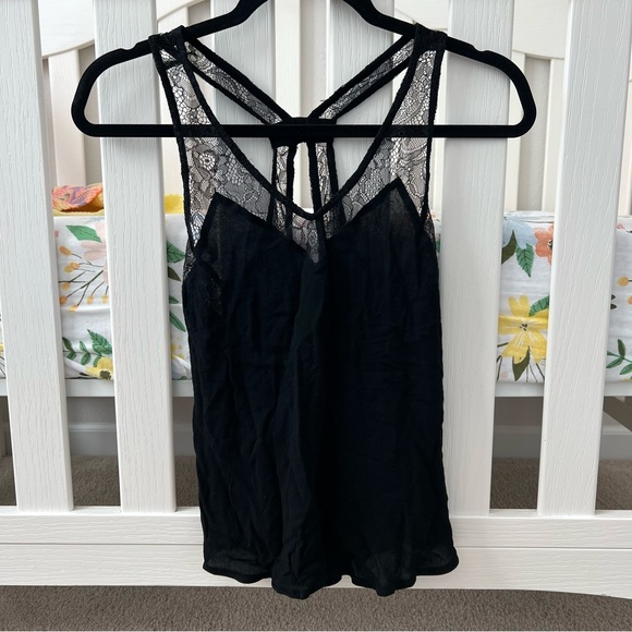 Astr Tops - ASTR black racerback tank top
